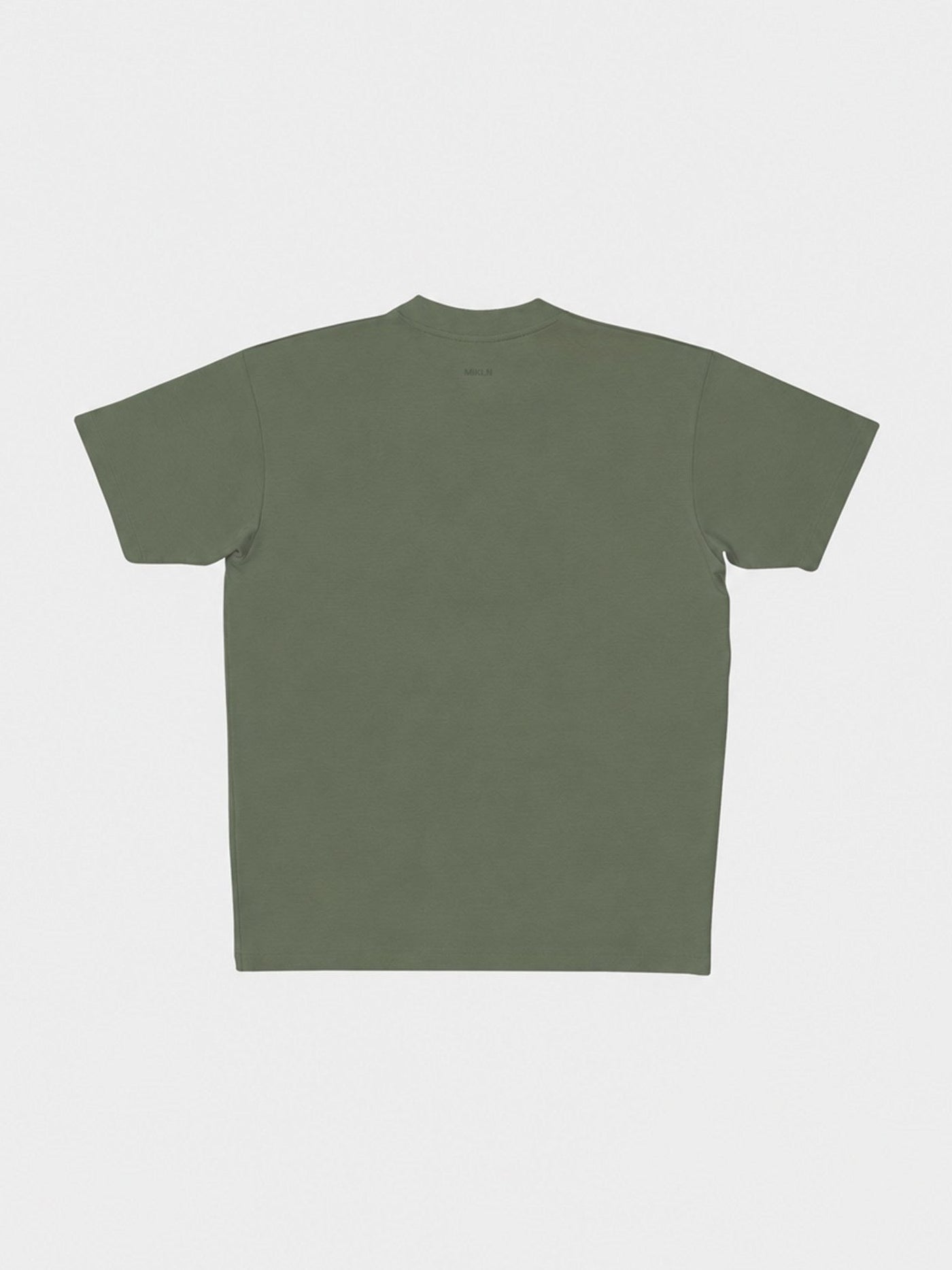 achterkant van het mikln original t-shirt in groen, handgemaakt in nederland