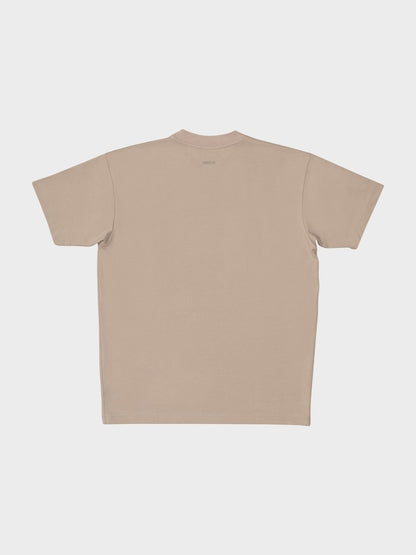 MIKLN Original T-shirt in beige, achterkant, handgemaakt in Nederland