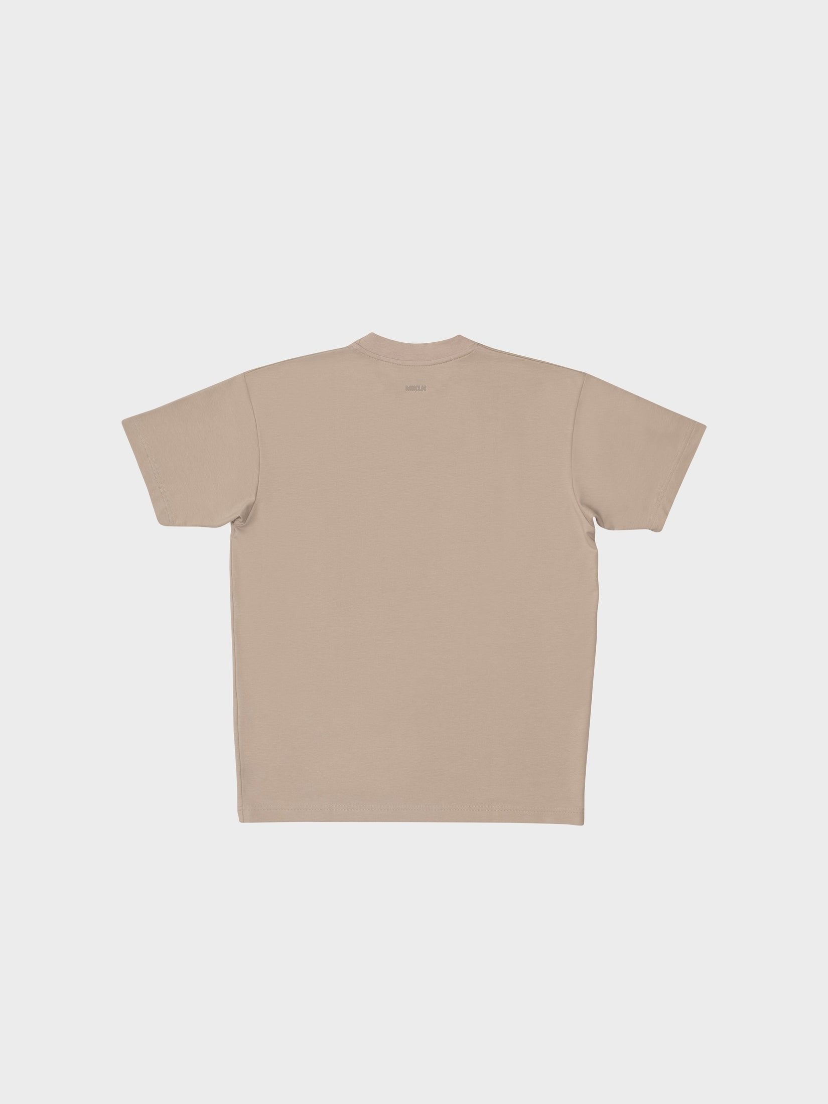 MIKLN Original T-shirt in beige, achterkant, handgemaakt in Nederland