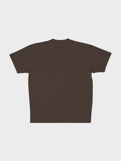 Achterkant van het MIKLN Original T-shirt in bruin