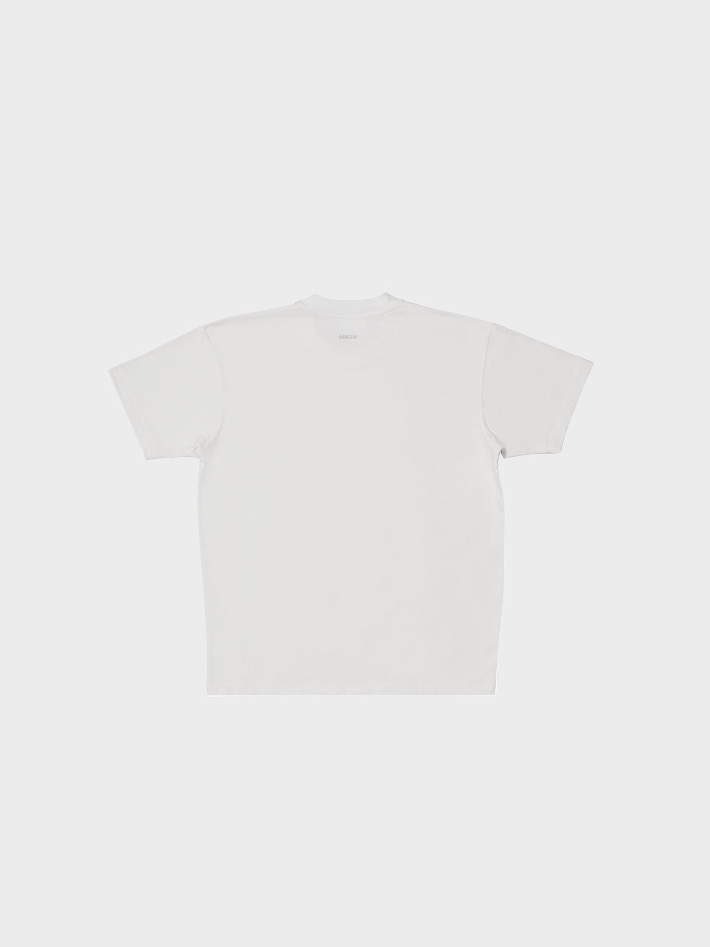 mikln original t-shirt in off-white, achterkant, handgemaakt in nederland