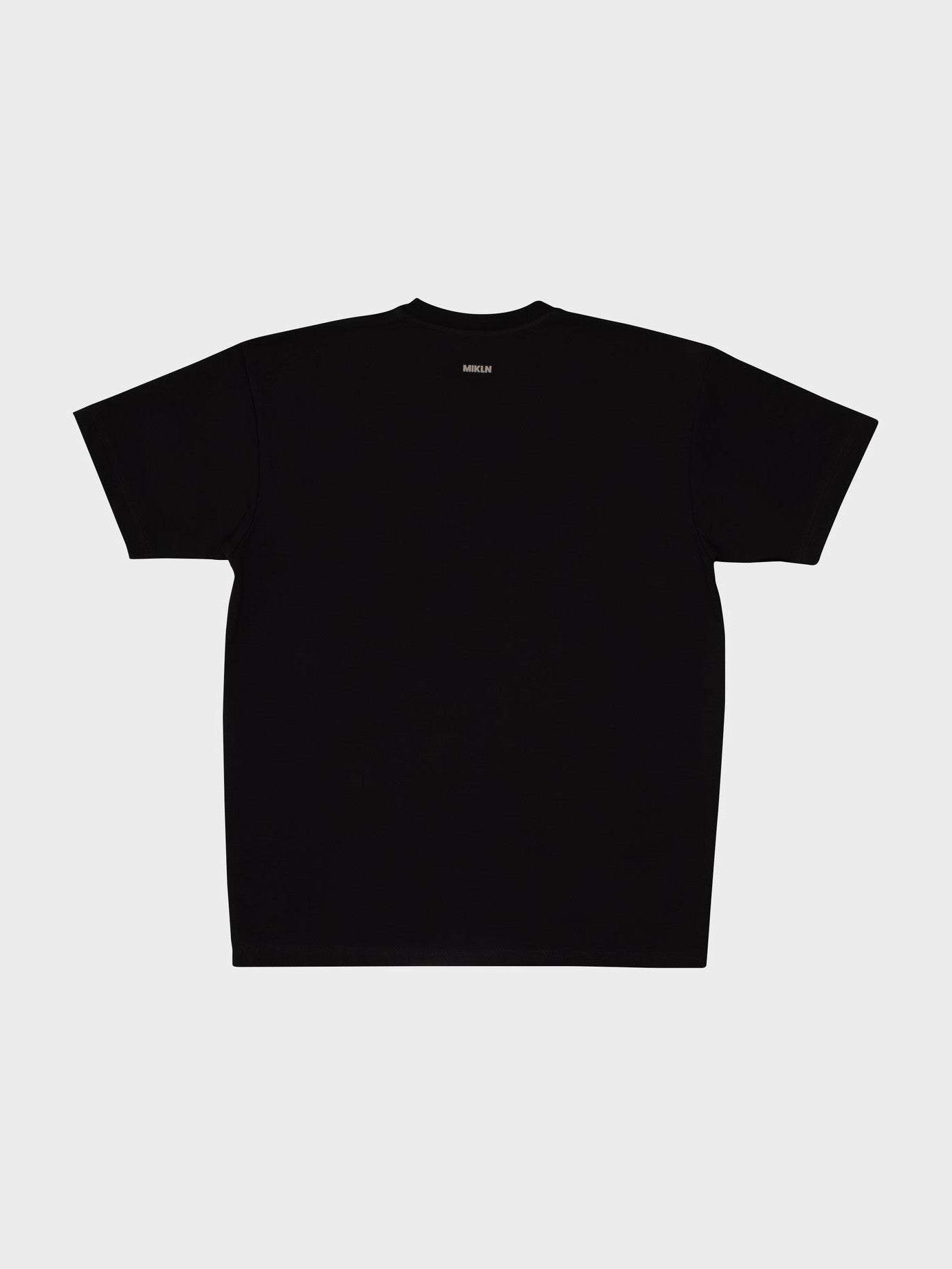 MIKLN Original T-shirt in zwart, achterkant met logo, handgemaakt in Nederland