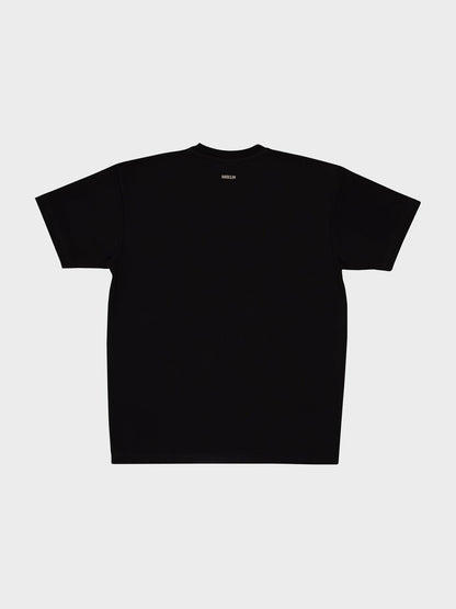 MIKLN Original T-shirt in zwart, achterkant met logo, handgemaakt in Nederland