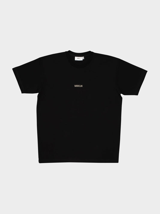 MIKLN Original T-shirt in zwart, vooraanzicht, handgemaakt in Nederland