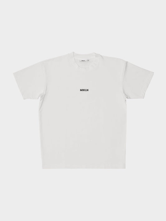 MIKLN Original T-shirt in off-white, vooraanzicht, handgemaakt in Nederland